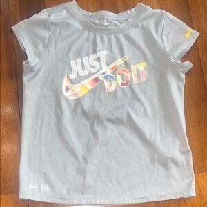 Nike Kids Gray and Multicolor Just Do It T-Shirt